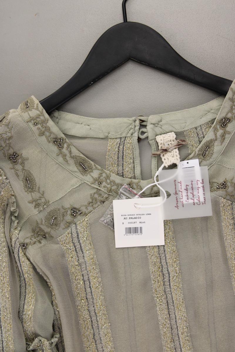 NKN Nekane Chiffonbluse Gr. S neu mit Etikett 3/4 Ärmel grün aus Viskose - Image 2