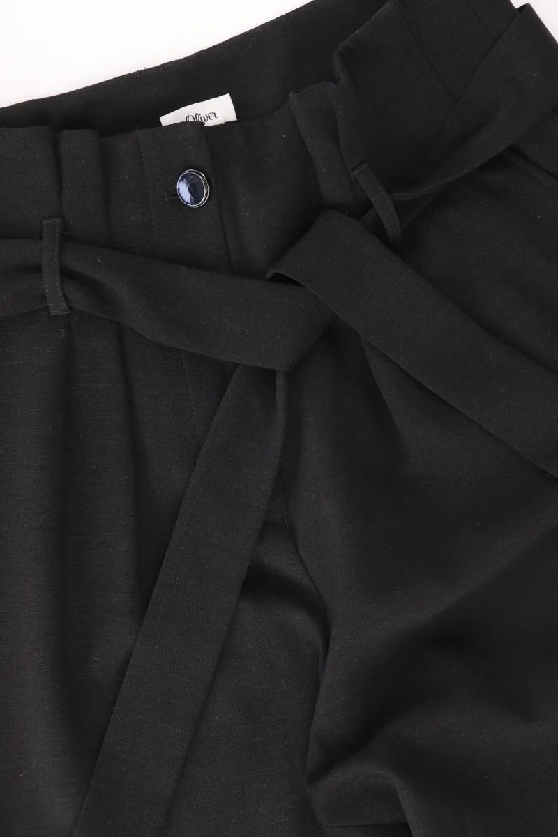 s.Oliver Stoffhose Gr. 40 mit Gürtel schwarz aus Polyester - Image 3