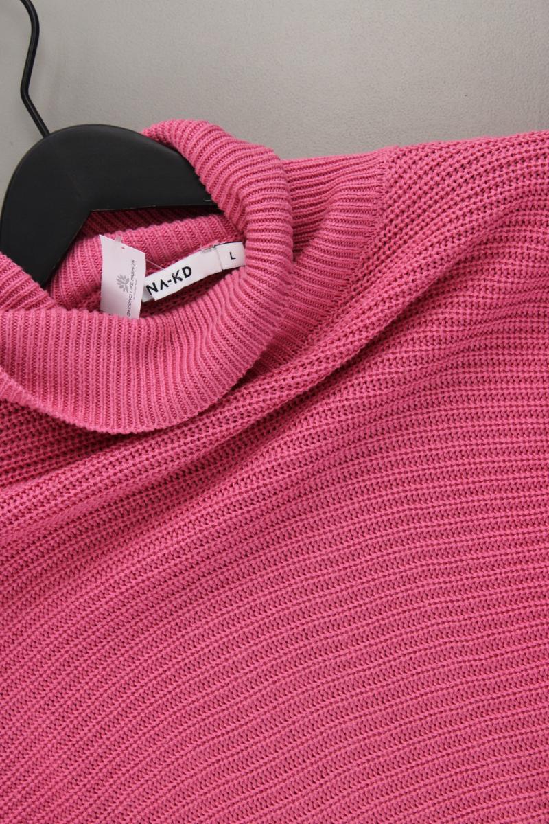 NA-KD Grobstrickpullover Gr. L pink aus Baumwolle - Image 2