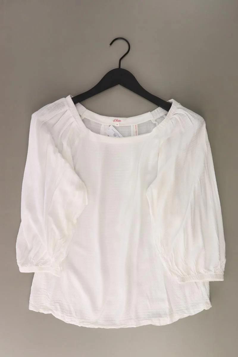 s.Oliver Regular Bluse Gr. 36 3/4 Ärmel weiß