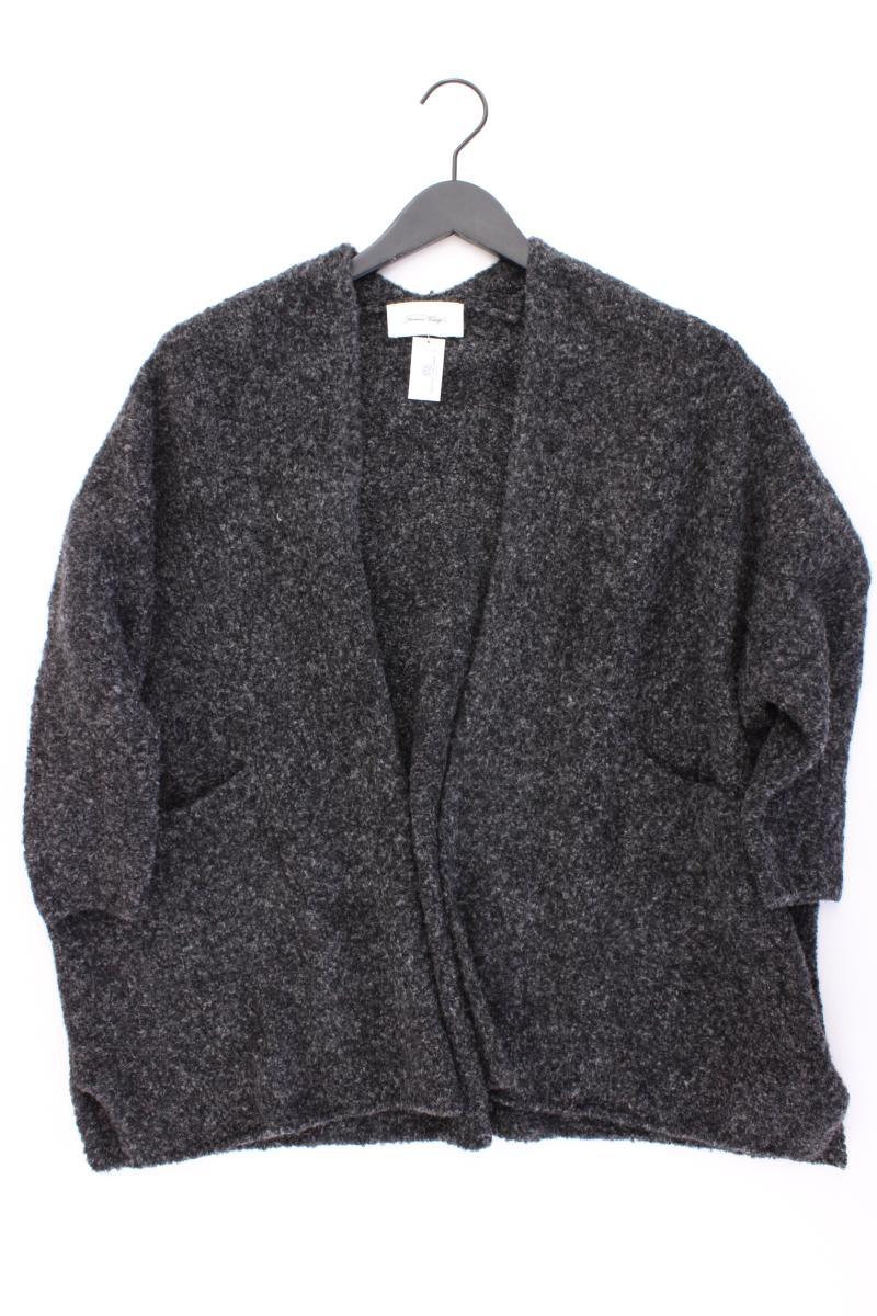 American Vintage Strickjacke Gr. M/L Langarm grau aus Wolle