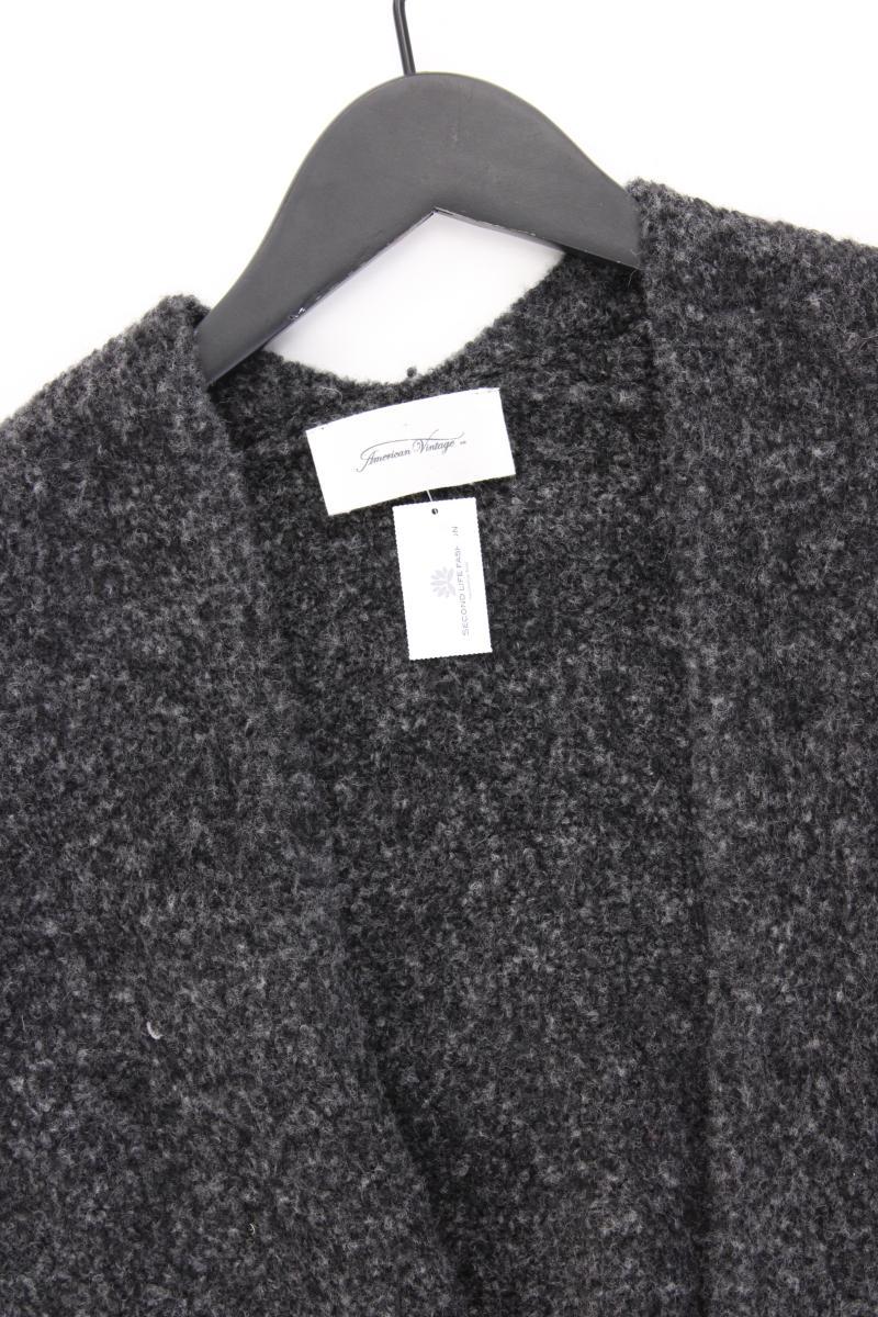 American Vintage Strickjacke Gr. M/L Langarm grau aus Wolle - Image 2
