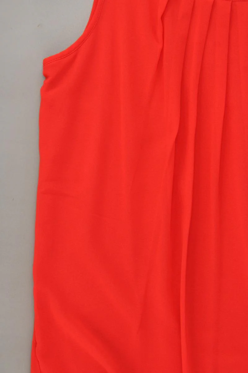 Zero Chiffonbluse Gr. 38 Ärmellos rot aus Viskose - Image 3