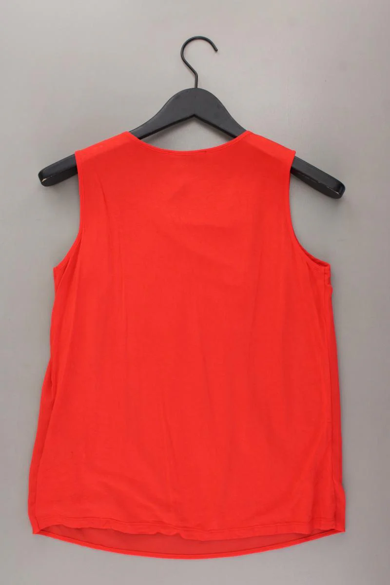 Zero Chiffonbluse Gr. 38 Ärmellos rot aus Viskose - Image 4