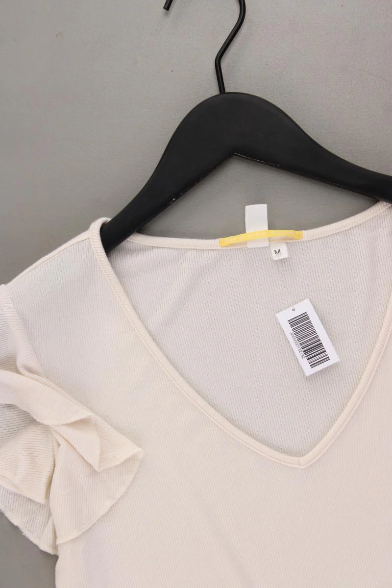 QS by s.Oliver Shirt mit V-Ausschnitt Gr. M neuwertig Kurzarm creme aus Modal - Image 2