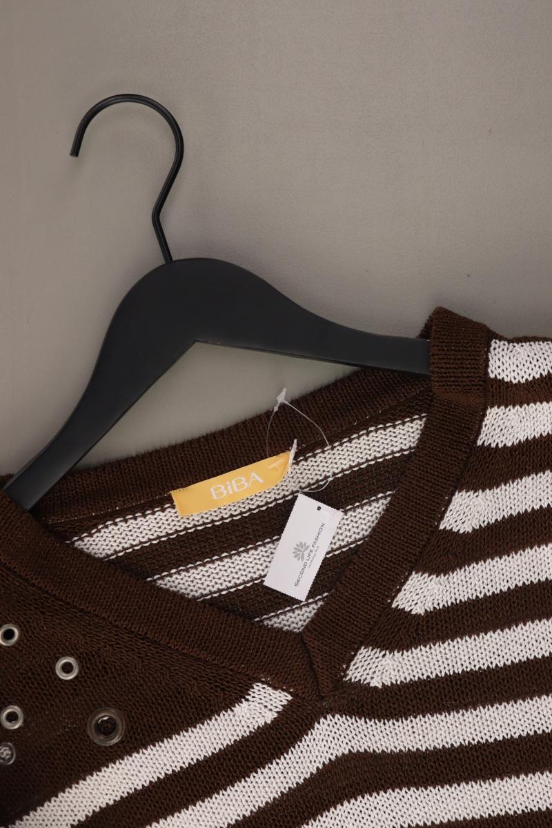 Biba Grobstrickpullover Gr. 38 gestreift braun aus Polyacryl - Image 2