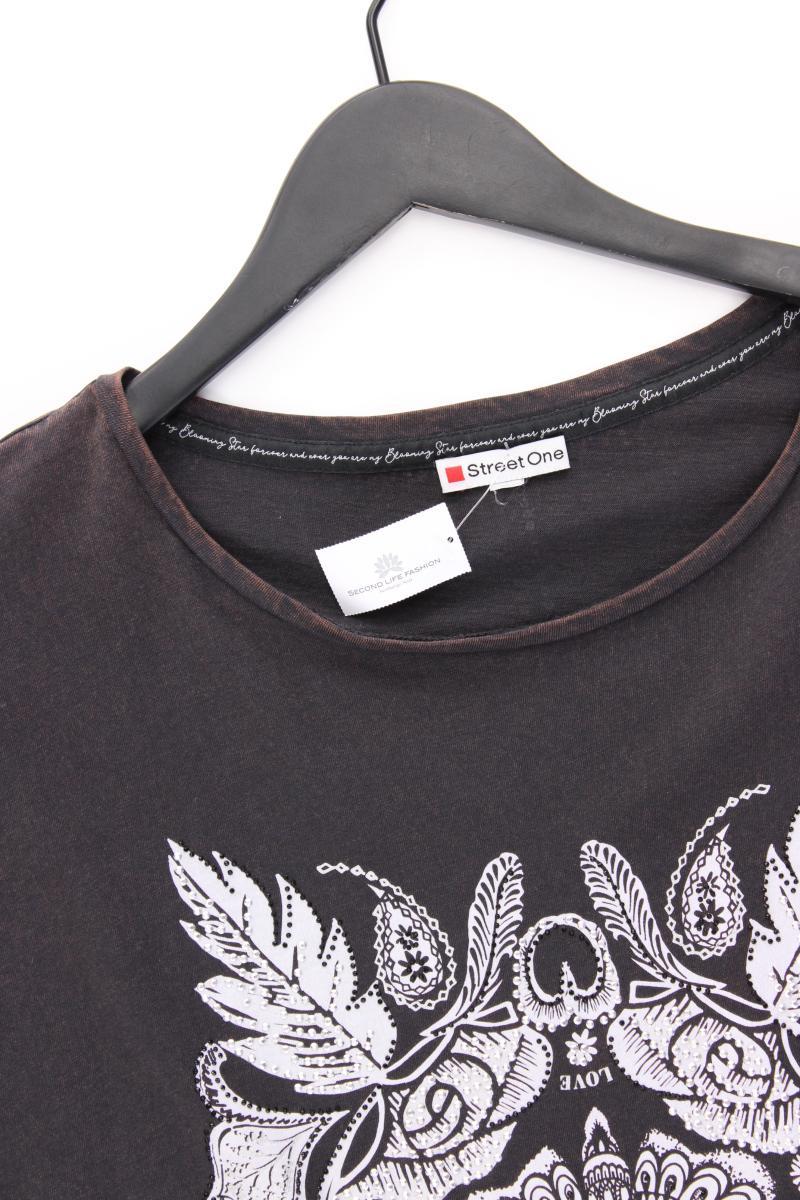 Street One Printshirt Gr. 48 Kurzarm grau - Image 2