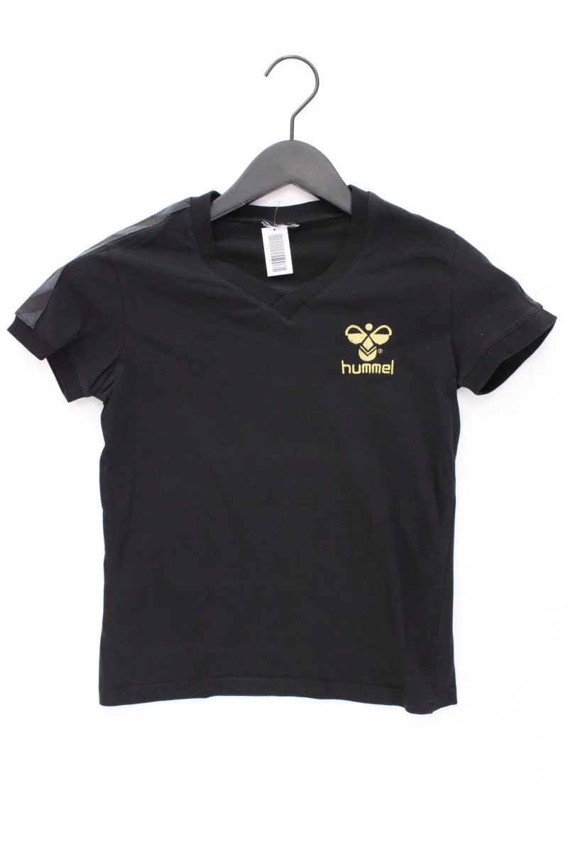 hummel Cropped Shirt Gr. XS Kurzarm schwarz aus Baumwolle