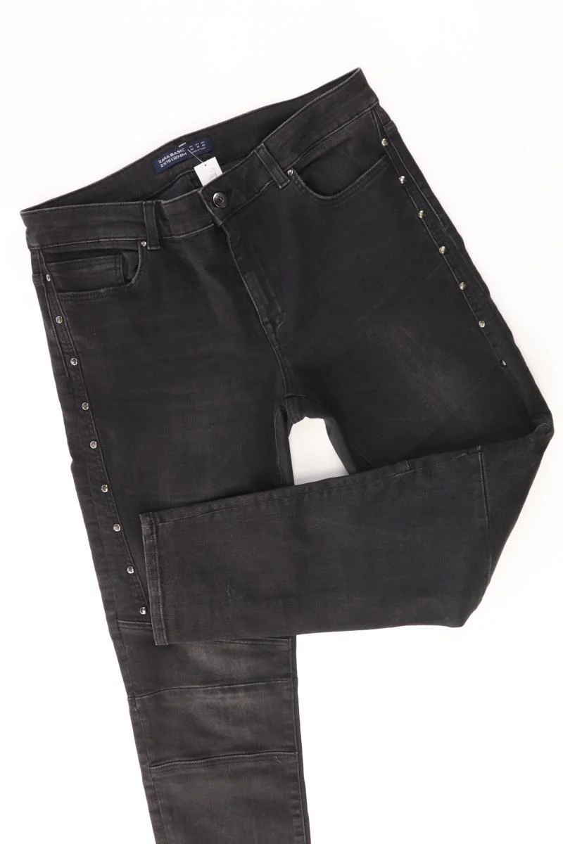 Zara Skinny Jeans Gr. 42 mit Nieten schwarz - Image 3
