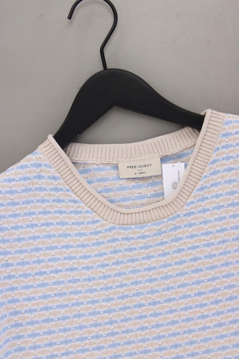 Free/Quent Strickshirt Gr. XS Kurzarm blau aus Baumwolle - Image 2