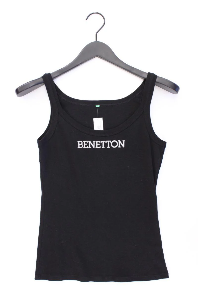 Benetton Trägertop Gr. S mit Glitzer Vintage schwarz