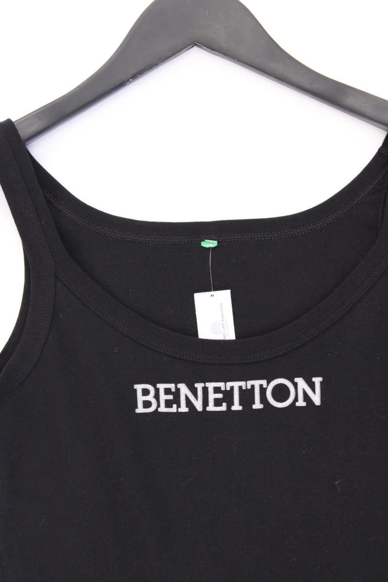Benetton Trägertop Gr. S mit Glitzer Vintage schwarz - Image 2