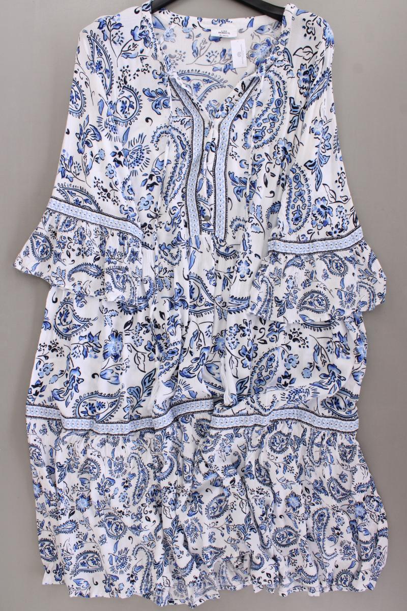 Gina Benotti Kleid Gr. 48/50 mit Paisleymuster 3/4 Ärmel blau