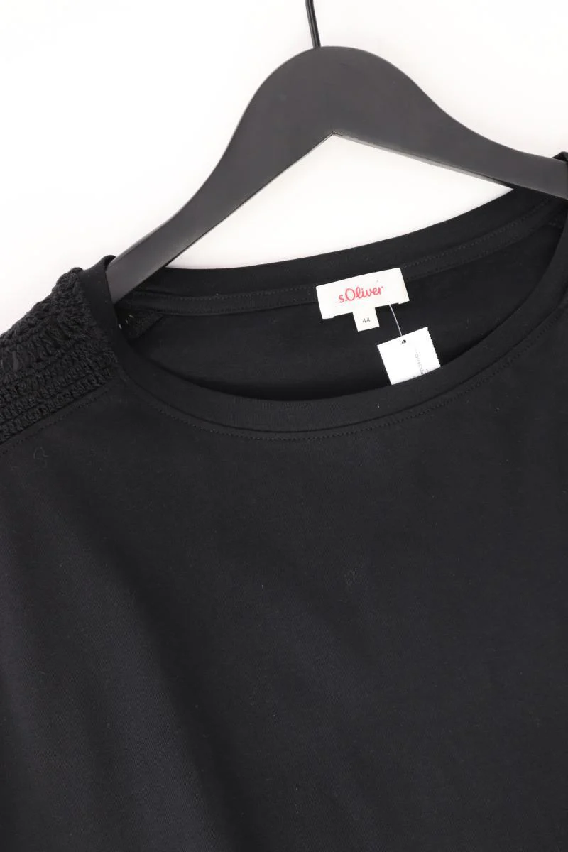 s.Oliver T-Shirt Gr. 44 neuwertig Kurzarm schwarz aus Baumwolle - Image 2