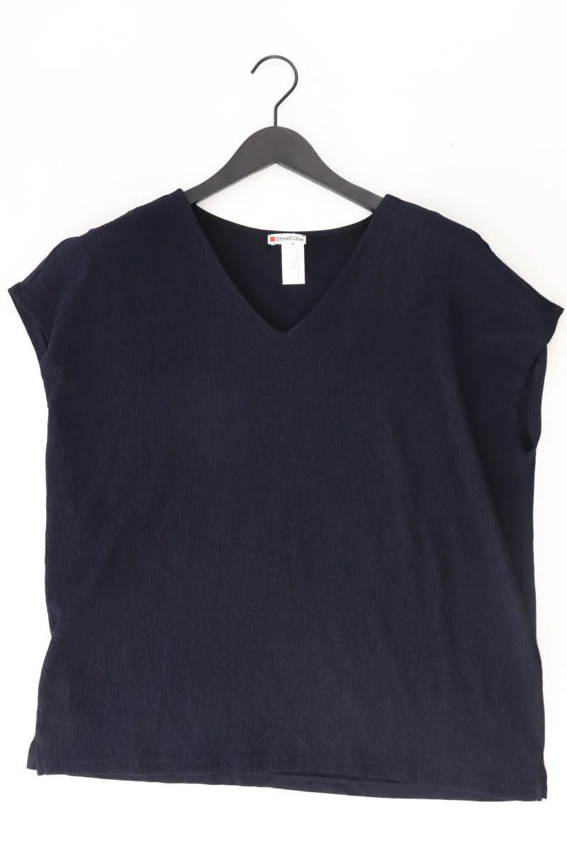 Street One Kurzarmbluse Gr. 44 neuwertig blau aus Polyester