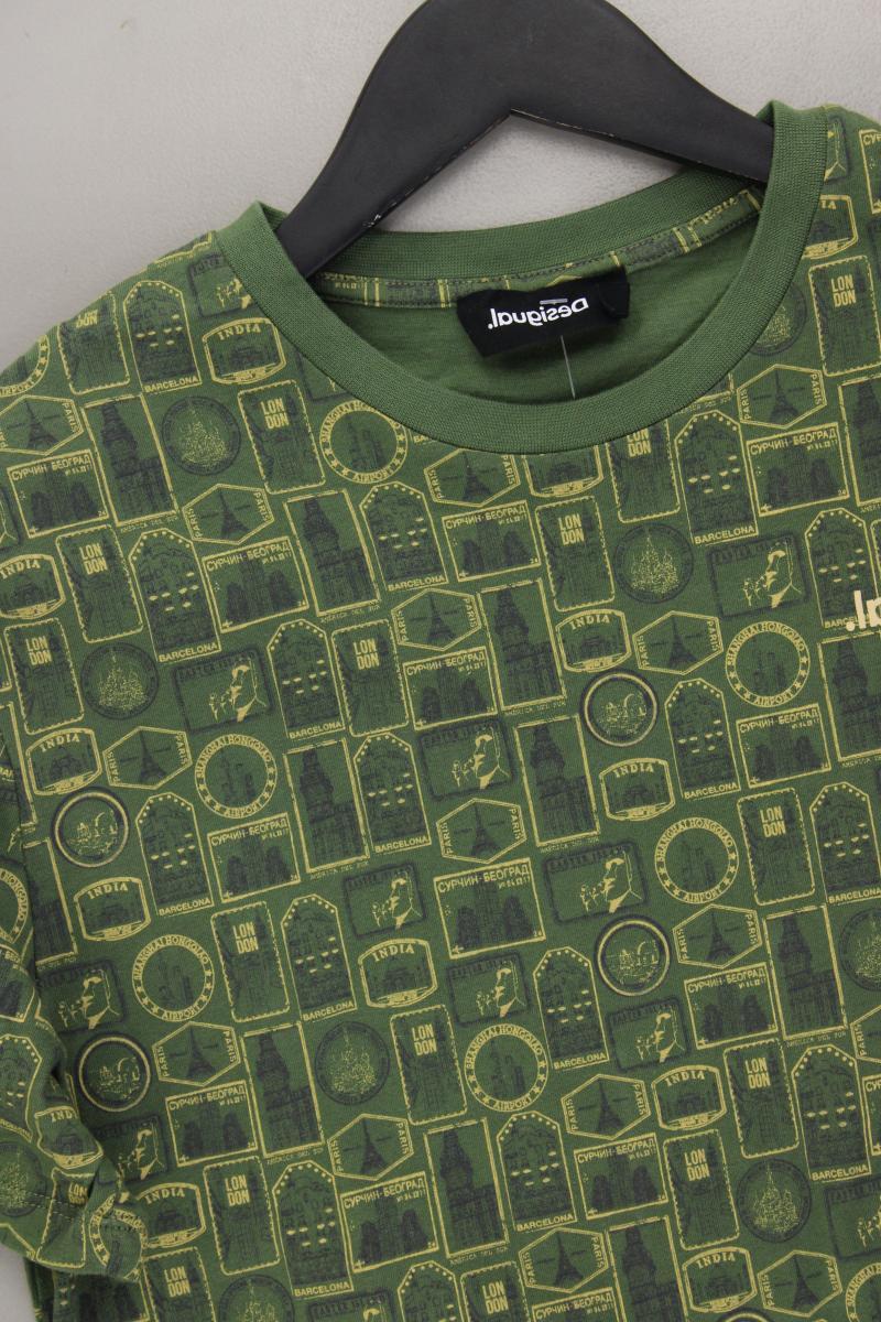 Desigual T-Shirt für Herren Gr. M neuwertig Kurzarm olivgrün aus Baumwolle - Image 2