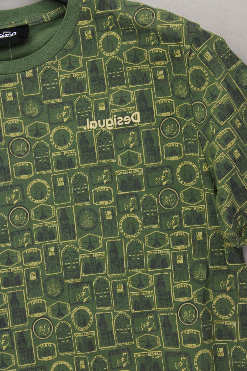 Desigual T-Shirt für Herren Gr. M neuwertig Kurzarm olivgrün aus Baumwolle - Image 3