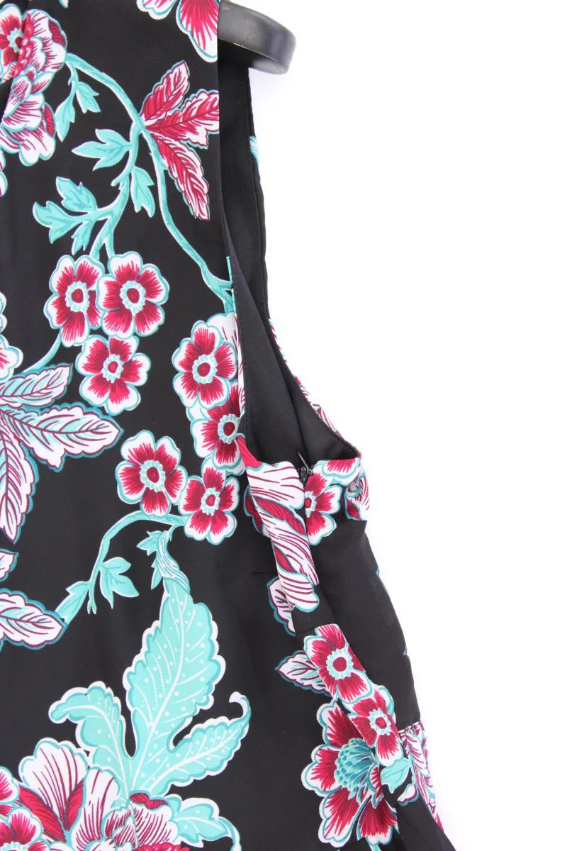 sheego Midikleid Gr. 48 mit Blumenmuster neuwertig Ärmellos schwarz - Image 3