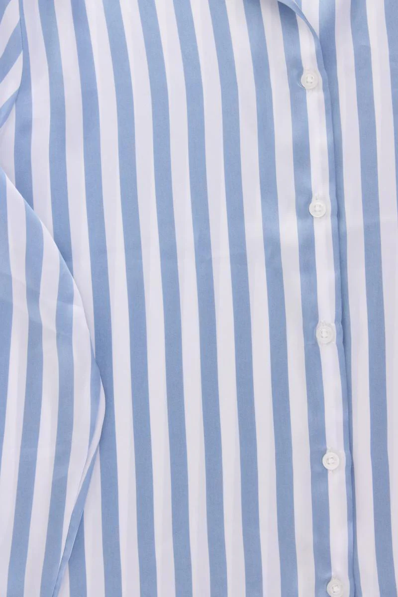 Via Cortesa Langarmbluse Gr. 44 gestreift neuwertig blau aus Polyester - Image 3