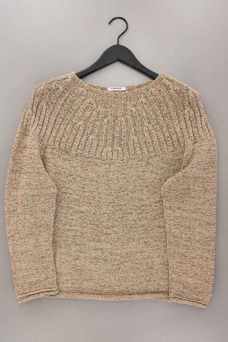 Public Grobstrickpullover Gr. 44 neuwertig braun aus Baumwolle