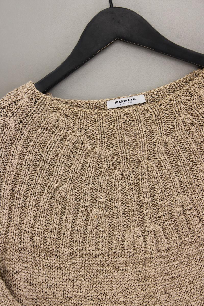 Public Grobstrickpullover Gr. 44 neuwertig braun aus Baumwolle - Image 2