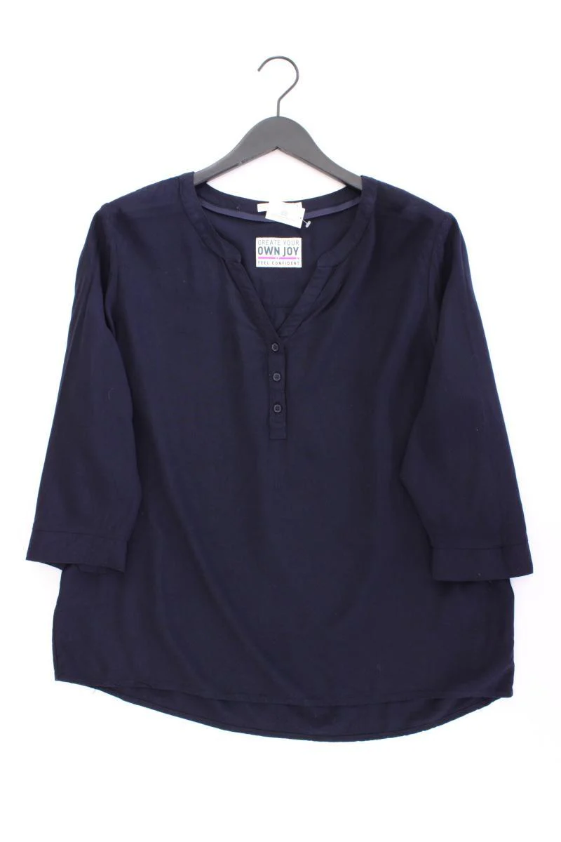 Cecil Classic Bluse Gr. XL 3/4 Ärmel blau aus Viskose