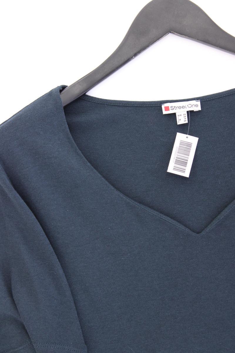 Street One Shirt mit V-Ausschnitt Gr. 44 Kurzarm grün - Image 2