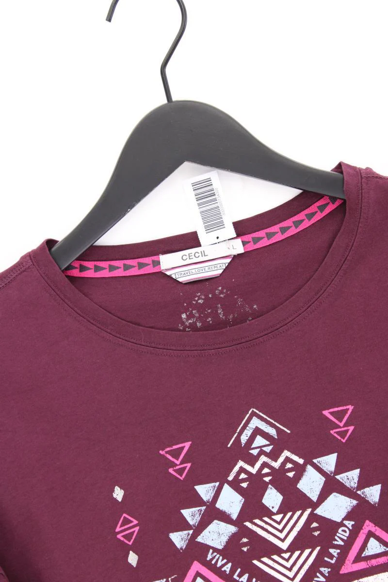 Cecil Printshirt Gr. L Kurzarm lila aus Baumwolle - Image 2
