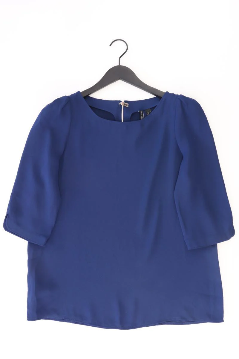 Mango Regular Bluse Gr. L 3/4 Ärmel blau aus Polyester