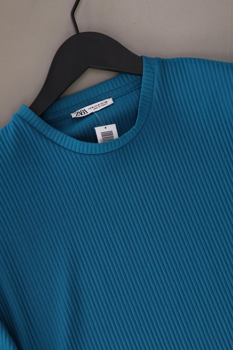 Zara T-Shirt Gr. M Kurzarm blau - Image 2