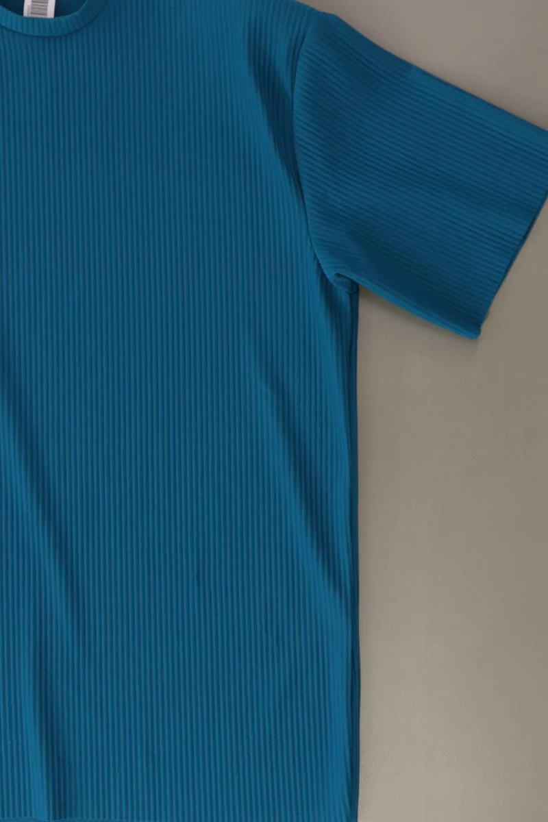 Zara T-Shirt Gr. M Kurzarm blau - Image 3
