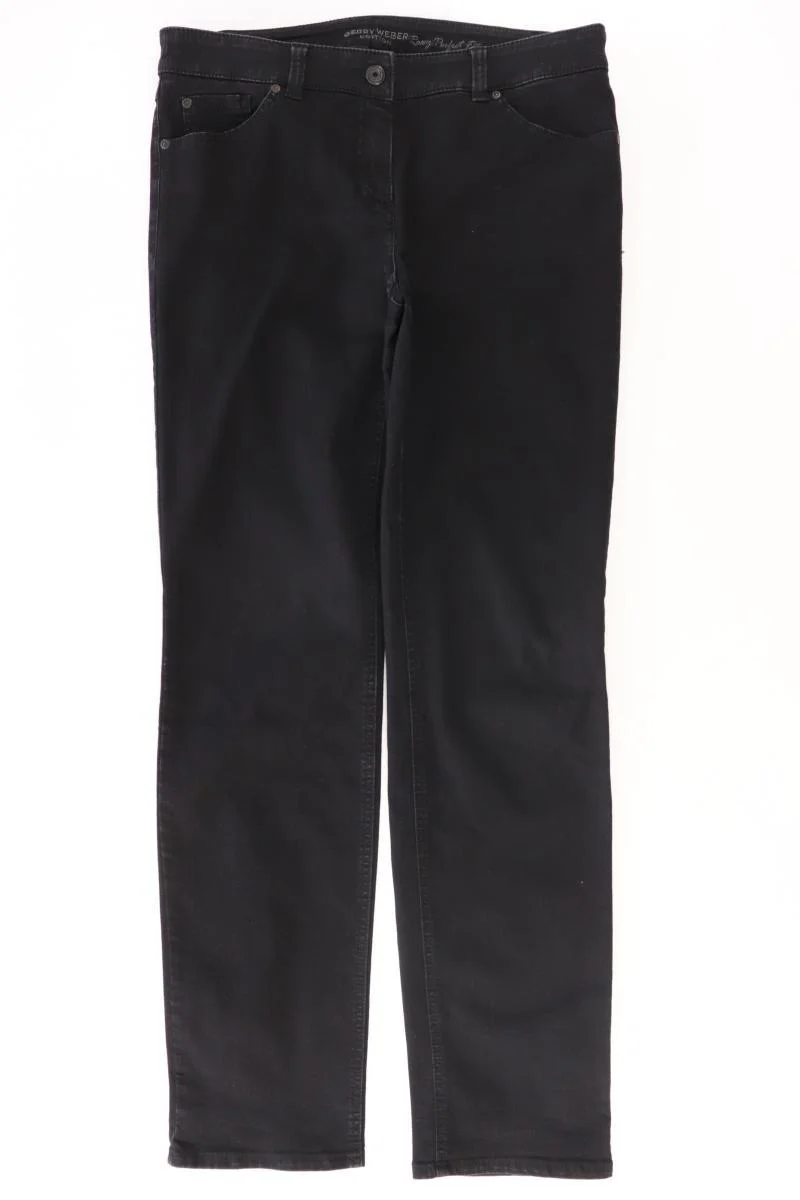 Gerry Weber Straight Jeans Gr. 42 schwarz aus Baumwolle