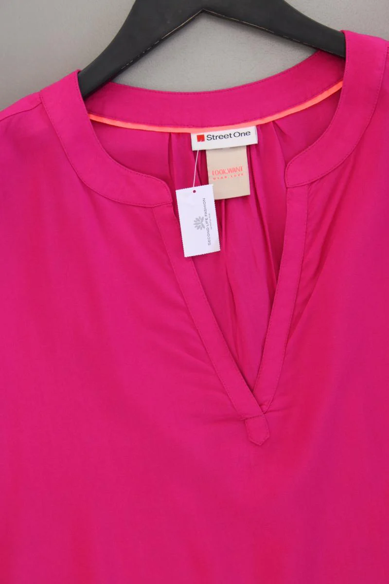 Street One Kurzarmbluse Gr. 42 neuwertig pink aus Viskose - Image 2