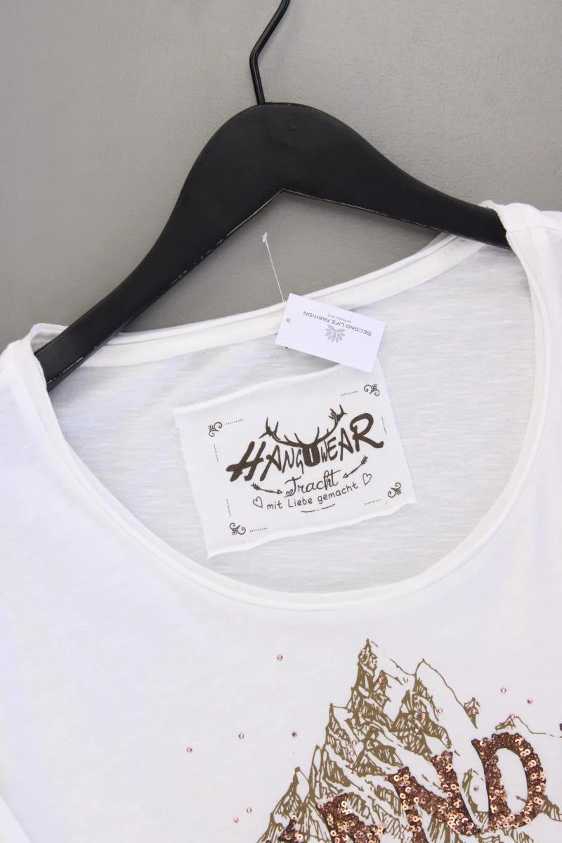 Hang Wear Wander Woman Shirt Gr. XXXL Kurzarm mit Pailletten weiß aus Baumwolle - Image 2