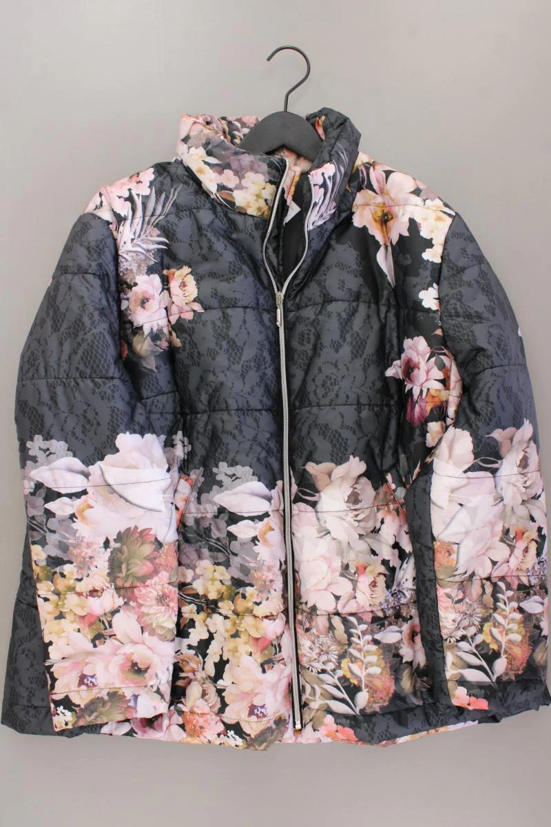 Judith Williams Winterjacke Gr. 52 mit Blumenmuster mehrfarbig aus Polyester