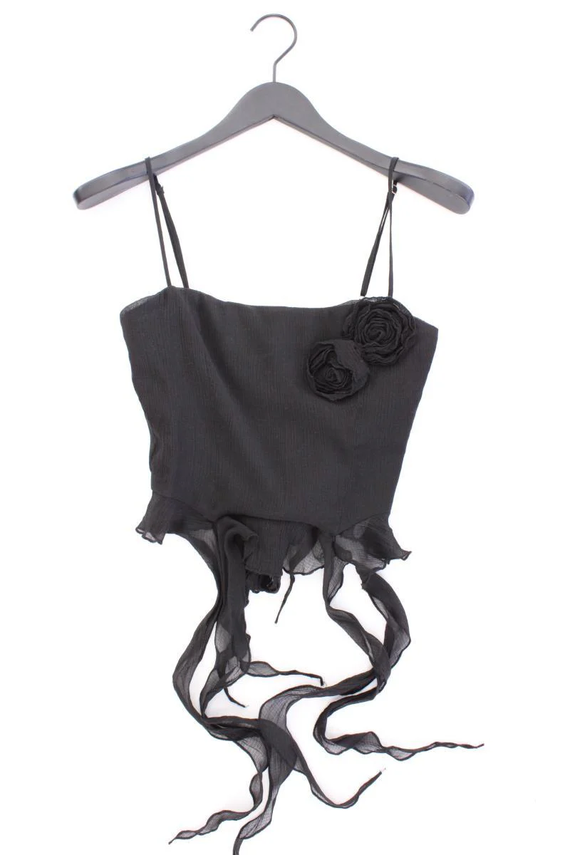 Zara Crop Top Gr. XS schwarz aus Polyester