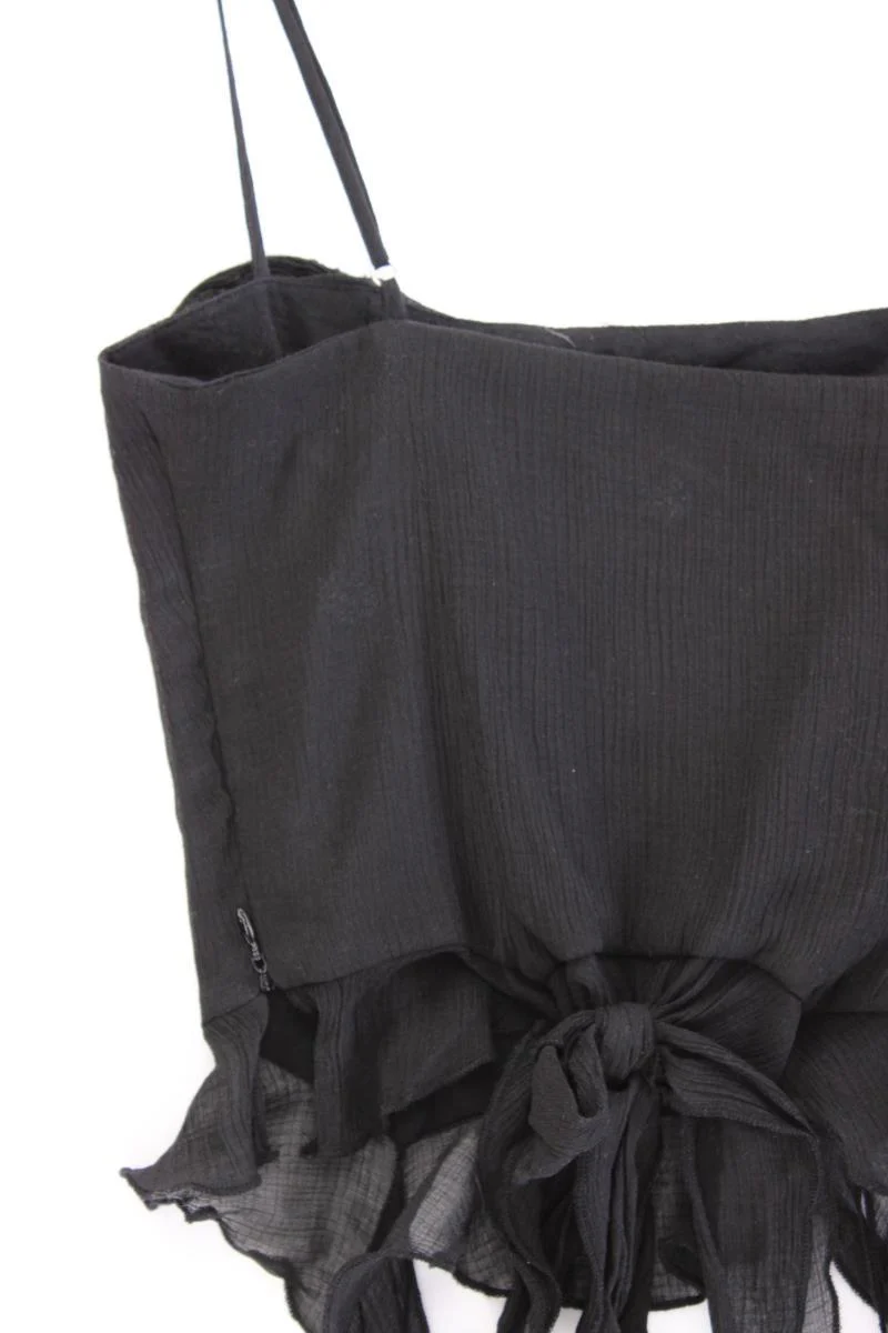 Zara Crop Top Gr. XS schwarz aus Polyester - Image 3