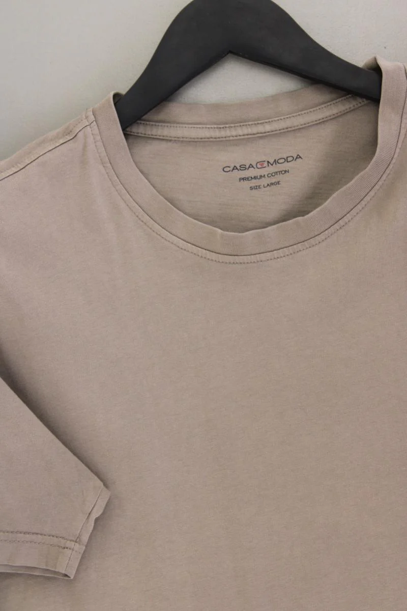 Casa Moda T-Shirt für Herren Gr. L Kurzarm braun aus Baumwolle - Image 2