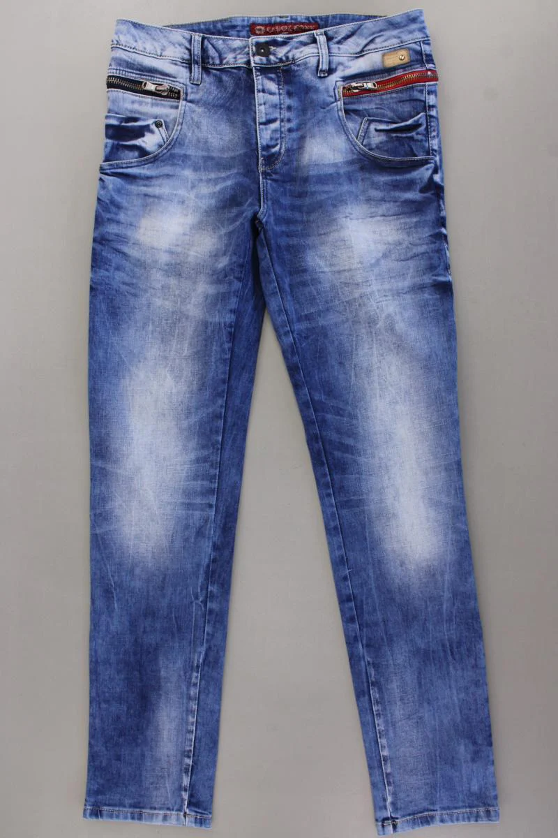 CIPO & BAXX Straight Jeans für Herren Gr. W32/L32 neuwertig blau aus Baumwolle