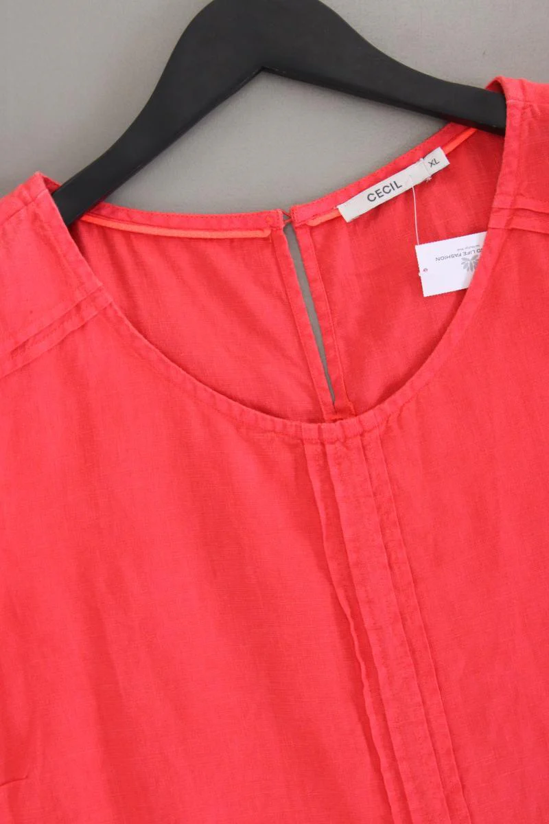 Cecil Midikleid Gr. XL Ärmellos rot aus Leinen - Image 2