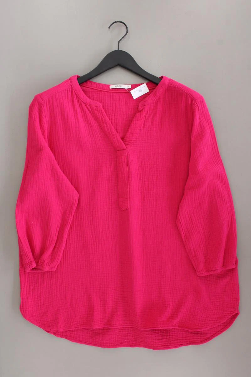 Cecil Classic Bluse Gr. XL 3/4 Ärmel pink aus Baumwolle