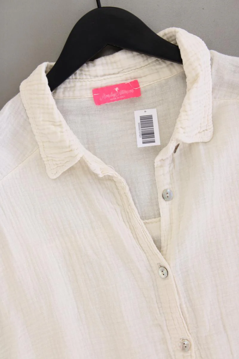 Monday Afternoon Mousselin Longbluse Gr. XXL Langarm creme - Image 2