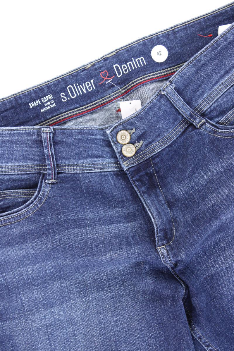 s.Oliver 7/8 Jeans Gr. 42 Modell Shape Capri blau aus Baumwolle - Image 2