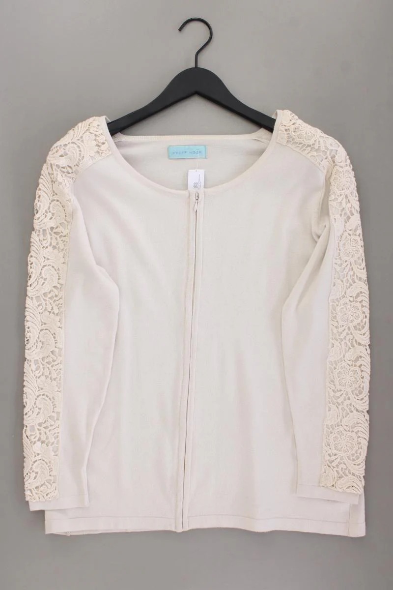 Pfeffinger Strickjacke Gr. 44 Langarm creme aus Viskose