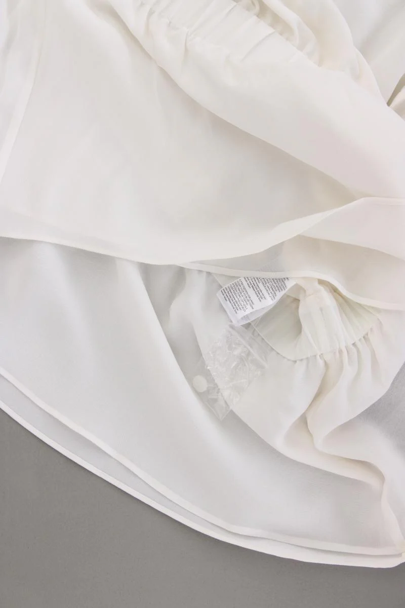 Madeleine Seidenbluse Gr. 46 neu mit Etikett Kurzarm creme - Image 3