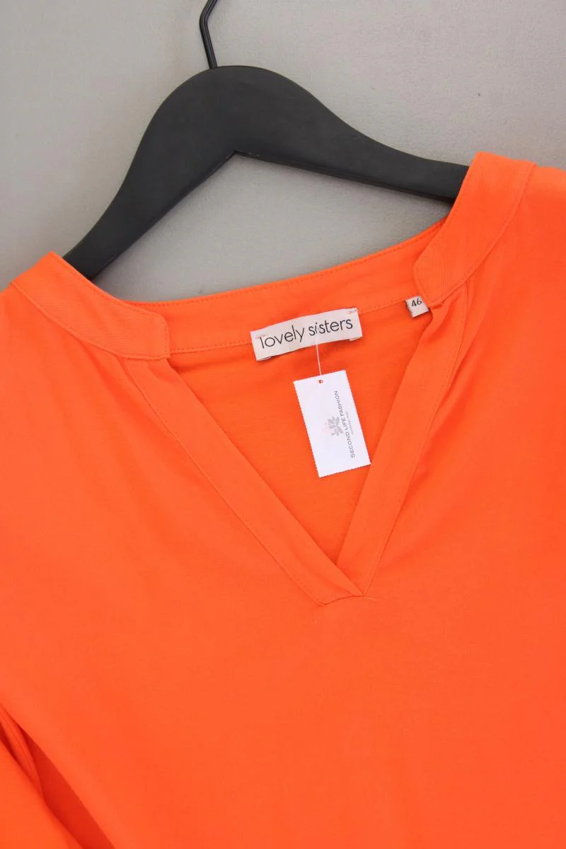 Lovely Sisters Shirt mit V-Ausschnitt Gr. 46 neuwertig Langarm orange - Image 2