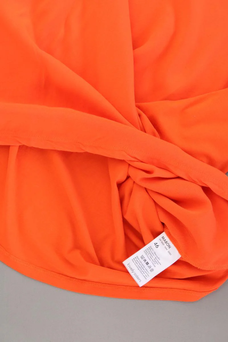 Lovely Sisters Shirt mit V-Ausschnitt Gr. 46 neuwertig Langarm orange - Image 3