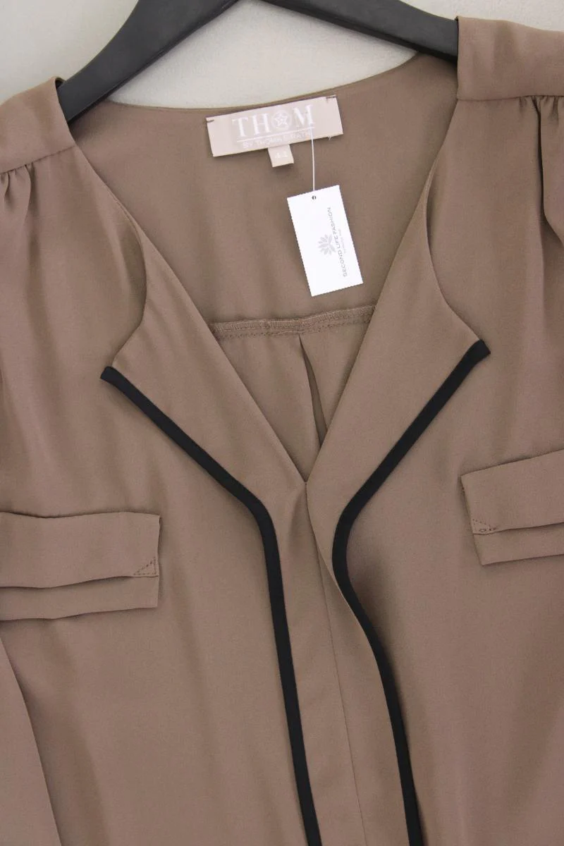 Thom by Thomas Rath Langarmbluse Gr. 44 neuwertig braun aus Polyester - Image 2