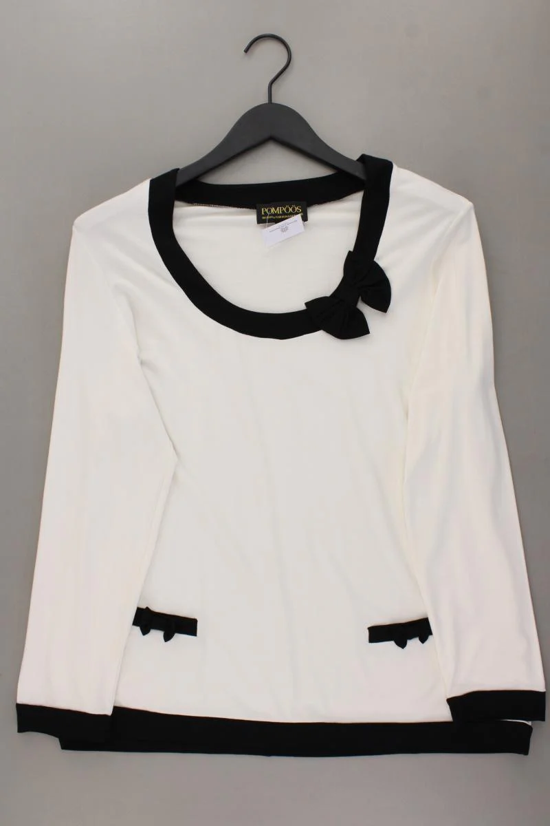 POMPÖÖS by Harald Glööckler Longsleeve-Shirt Gr. 46 neuwertig Langarm creme