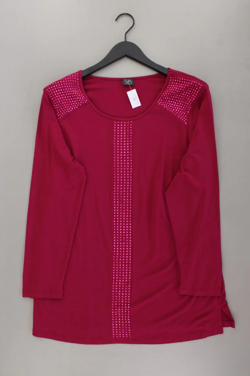 VA Milano Longsleeve-Shirt Gr. 44 neuwertig Langarm lila aus Viskose